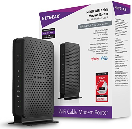 NETGEAR N600 WiFi Cable Modem Router Black Friday Deals 2021